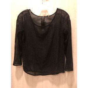 Rock & Republic Black checkered see-through shirt!